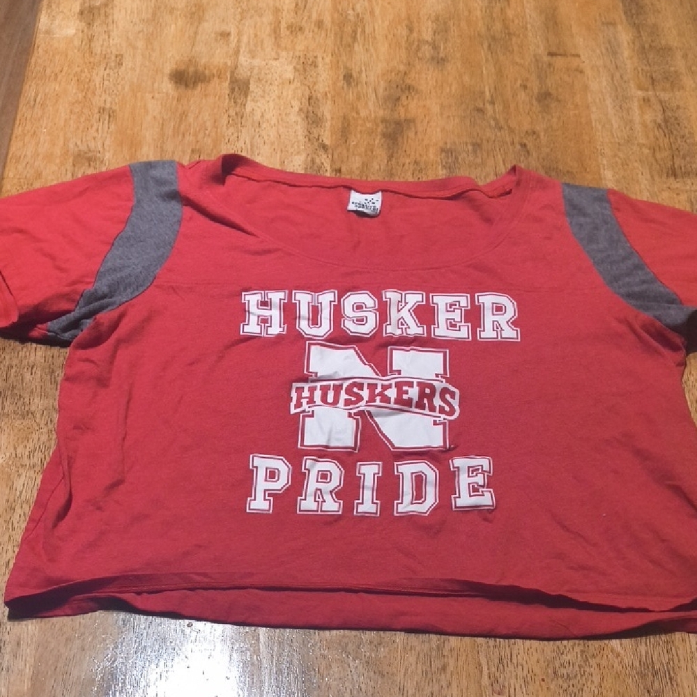 Red Huskers Pride Crop Shirt